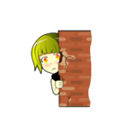 Cute girl Green hair.（個別スタンプ：21）