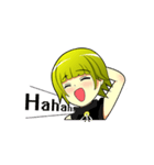 Cute girl Green hair.（個別スタンプ：22）
