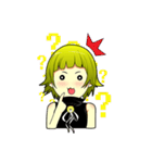 Cute girl Green hair.（個別スタンプ：24）