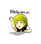 Cute girl Green hair.（個別スタンプ：25）