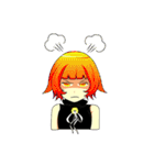 Cute girl Green hair.（個別スタンプ：28）