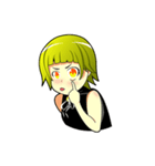 Cute girl Green hair.（個別スタンプ：32）