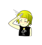 Cute girl Green hair.（個別スタンプ：40）