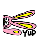 カラフル原色うさぎ 少しだけ敬語編（個別スタンプ：1）
