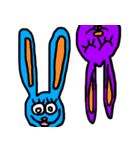 カラフル原色うさぎ 少しだけ敬語編（個別スタンプ：2）