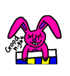 カラフル原色うさぎ 少しだけ敬語編（個別スタンプ：3）