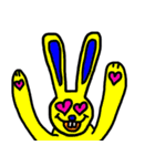 カラフル原色うさぎ 少しだけ敬語編（個別スタンプ：5）