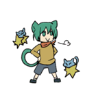 ほのぼの！うさぎ君とねこ君（個別スタンプ：4）