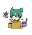 ほのぼの！うさぎ君とねこ君（個別スタンプ：8）