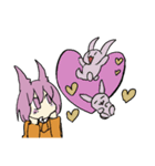 ほのぼの！うさぎ君とねこ君（個別スタンプ：21）