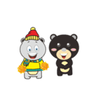 Gray bears wonderful daily life（個別スタンプ：12）