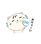 顔デカねこスタ ゆる語編（個別スタンプ：1）