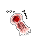クラゲの水彩画（個別スタンプ：1）