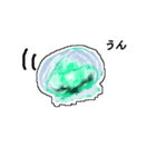 クラゲの水彩画（個別スタンプ：3）