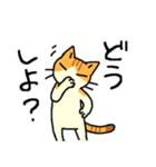 MIX猫 茶×白【ねこのきもち】（個別スタンプ：28）