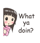 Girl little pig [English]（個別スタンプ：2）