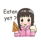 Girl little pig [English]（個別スタンプ：5）