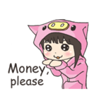 Girl little pig [English]（個別スタンプ：6）