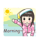 Girl little pig [English]（個別スタンプ：7）