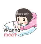 Girl little pig [English]（個別スタンプ：9）