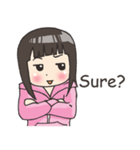 Girl little pig [English]（個別スタンプ：10）