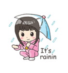 Girl little pig [English]（個別スタンプ：11）