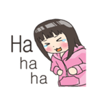 Girl little pig [English]（個別スタンプ：14）