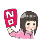 Girl little pig [English]（個別スタンプ：15）
