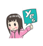 Girl little pig [English]（個別スタンプ：16）