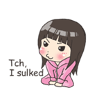 Girl little pig [English]（個別スタンプ：19）