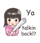 Girl little pig [English]（個別スタンプ：20）