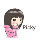 Girl little pig [English]（個別スタンプ：21）