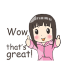 Girl little pig [English]（個別スタンプ：23）
