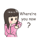 Girl little pig [English]（個別スタンプ：24）