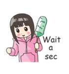 Girl little pig [English]（個別スタンプ：26）