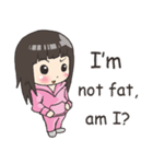 Girl little pig [English]（個別スタンプ：27）