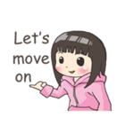 Girl little pig [English]（個別スタンプ：29）