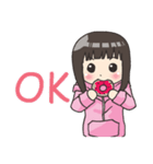 Girl little pig [English]（個別スタンプ：30）