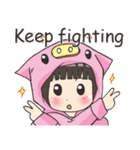 Girl little pig [English]（個別スタンプ：31）