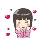 Girl little pig [English]（個別スタンプ：32）