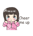 Girl little pig [English]（個別スタンプ：33）