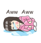 Girl little pig [English]（個別スタンプ：34）