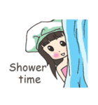 Girl little pig [English]（個別スタンプ：36）