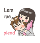 Girl little pig [English]（個別スタンプ：37）