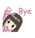Girl little pig [English]（個別スタンプ：40）