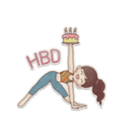 Dooyoga, the little girl（個別スタンプ：40）