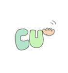 アルファベットちゃん英語挨拶編（個別スタンプ：4）