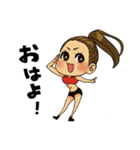 エアロビのお姉さん（個別スタンプ：1）