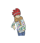 Johnny the weird winter hat（個別スタンプ：1）
