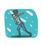 Johnny the weird winter hat（個別スタンプ：30）